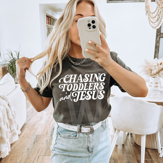 Chasing Toddlers & Jesus Tee