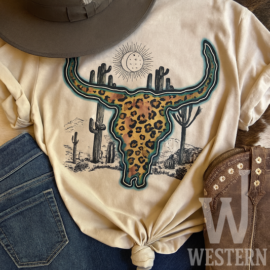 Leopard Longhorn Desert Tee